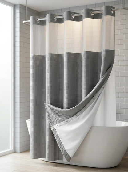FreeLatch No Hook Shower Curtain