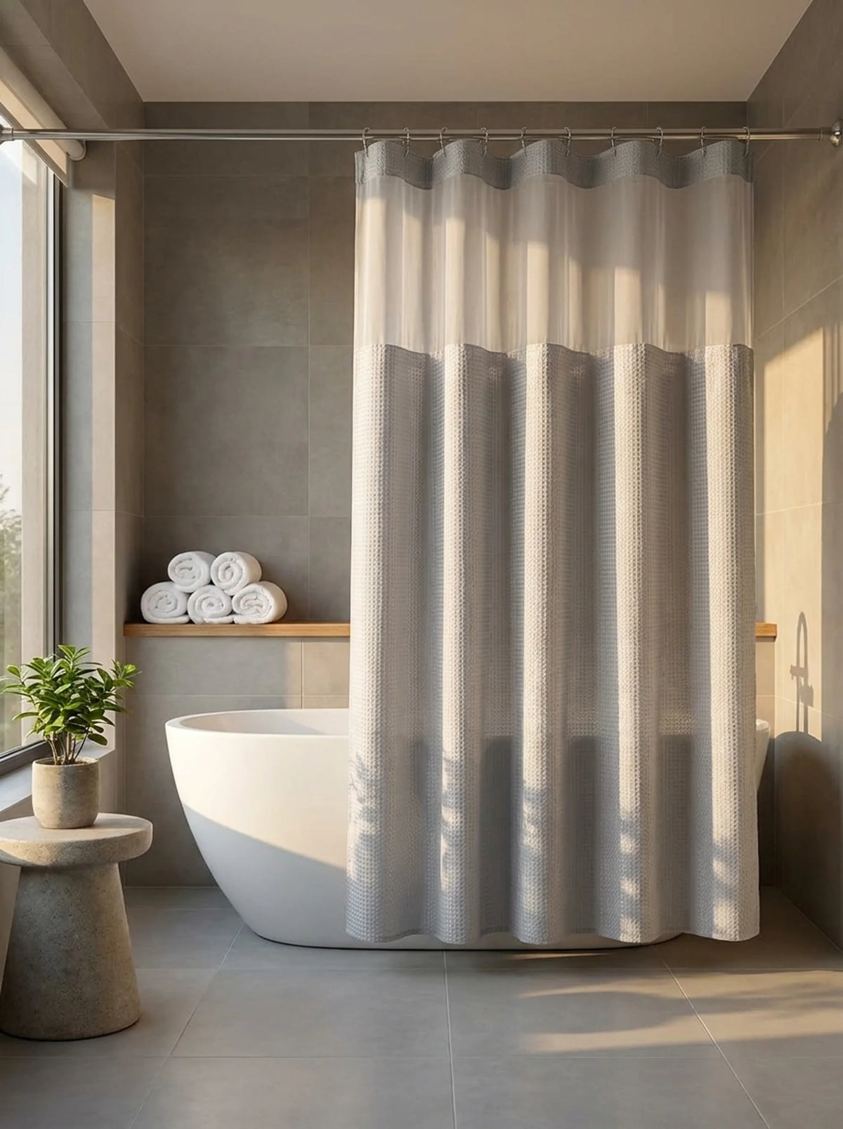 FreeLatch No Hook Shower Curtain