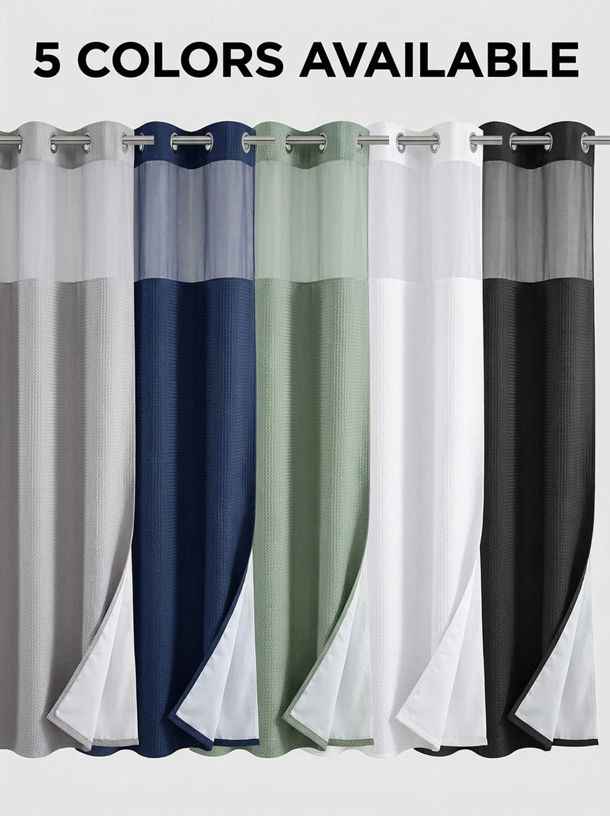 FreeLatch No Hook Shower Curtain